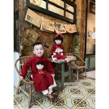 Đồ đôi cách tân 8-28kg cho bé trai & bé gái – Áo dài cặp, quần áo tết, chỉ 139.000₫ 6 Đồ đôi cách tân 8-28kg cho bé trai & bé gái – Áo dài cặp, quần áo tết, chỉ 139.000₫ 6
