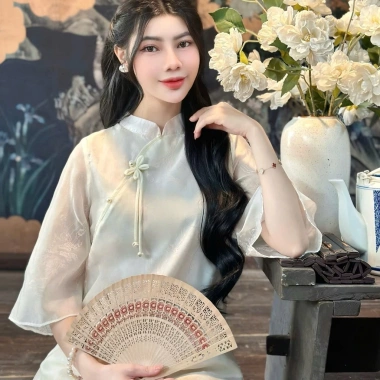 Đồ lam đi chùa cổ tàu tơ 3D hai lớp Pháp - Phong cách tay lỡ, giá 301.000₫ 4 Đồ lam đi chùa cổ tàu tơ 3D hai lớp Pháp - Phong cách tay lỡ, giá 301.000₫ 4