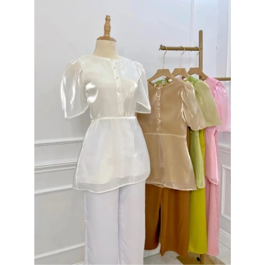 Đồ lam đi chùa nữ áo voan 2 lớp tay phồng, cổ tròn, nút ngọc + quần lụa - giảm giá 199k 10 Đồ lam đi chùa nữ áo voan 2 lớp tay phồng, cổ tròn, nút ngọc + quần lụa - giảm giá 199k 10