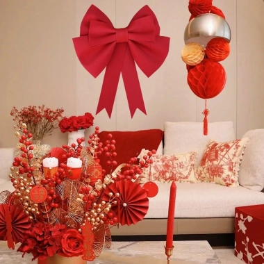 Đỏ Lớn EVA Nơ DIY - Trang Trí Cây Giáng Sinh, Tiệc Cưới, Năm Mới Đa Kích Cỡ