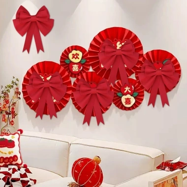 Đỏ Lớn EVA Nơ DIY - Trang Trí Cây Giáng Sinh, Tiệc Cưới, Năm Mới Đa Kích Cỡ