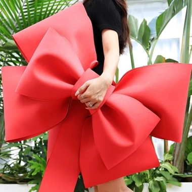 Đỏ Lớn EVA Nơ DIY - Trang Trí Cây Giáng Sinh, Tiệc Cưới, Năm Mới Đa Kích Cỡ