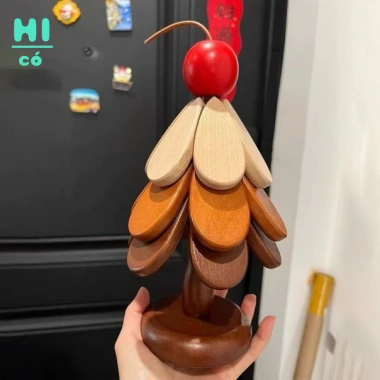 đồ lót ly, chén, nồi gỗ chịu nhiệt hình cây thông xinh xắn, decor đẹp, giá 25.920₫