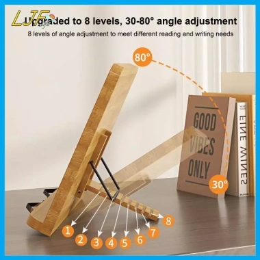 Đỡ Sách Gỗ LJF Điều Chỉnh Đa Năng, Gập Lại, Nhẹ, Giá 71.390₫ - Giáo Khoa, Máy Tính