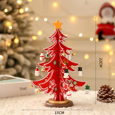 Đồ trang trí cây thông Noel mini gỗ, treo Giáng sinh, quà tặng trẻ em, giảm 20%