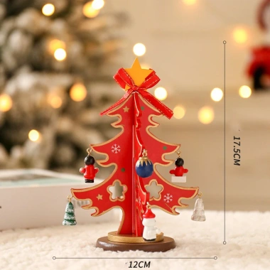 Đồ trang trí cây thông Noel mini gỗ, treo Giáng sinh, quà tặng trẻ em, giảm 20%
