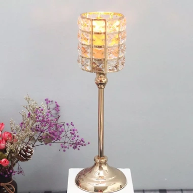 Đồ trang trí nến pha lê châu Âu cao cấp, thủ công kim loại – Lãng mạn phòng khách, chỉ 48.300₫ 5