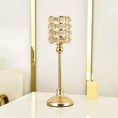 Đồ trang trí nến pha lê châu Âu cao cấp, thủ công kim loại – Lãng mạn phòng khách, chỉ 48.300₫ 7