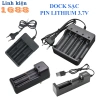 Dock sạc đa năng 3.7V cho pin 18.650 14.500 16.340, hỗ trợ USB và 220V, giảm giá tới 20%