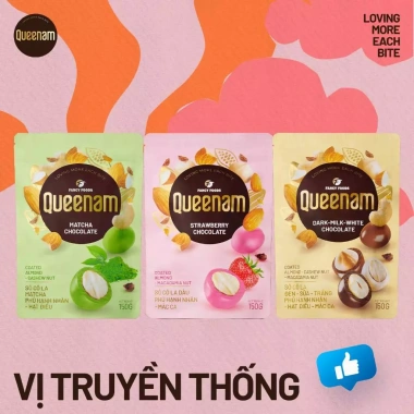 ĐƠN 309K + keychain & 2 bao lì xì, Socola Queenam dinh dưỡng 12 vị 75/150g 30.000 VND 2