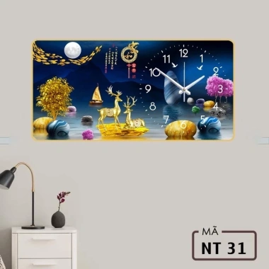 Đồng Hồ 5D Tráng Gương UV Treo Tường Cao Cấp - Trang Trí Phòng Khách Giá 189k Giảm Giá