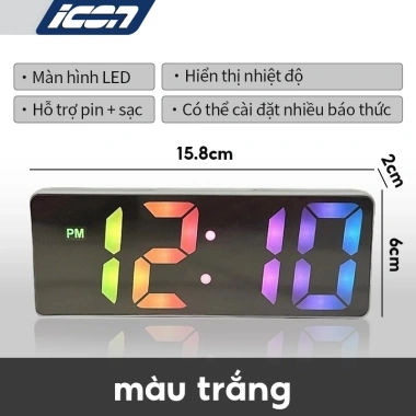 Đồng hồ báo thức LED vintage - Trang trí bàn học, gaming, phòng khách, 96.945₫ 10 Đồng hồ báo thức LED vintage - Trang trí bàn học, gaming, phòng khách, 96.945₫ 10