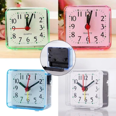Đồng hồ báo thức mini đầu giường thạch anh chạy pin - Âm thanh ong - Giảm giá 23.519 VND