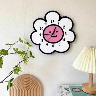 Đồng Hồ Bông Hoa Viền Đen Siêu Chill Dễ Thương - Decor CMĐH06 Giá 156.750₫