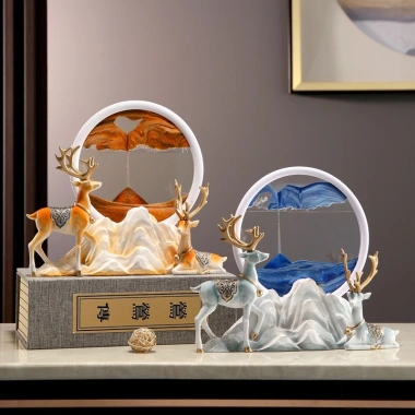 Đồng Hồ Cát Hươu Độc Đáo – Trang Trí Phòng Khách Sang Trọng, Giá Giảm 352.283₫
