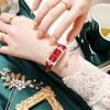Đồng hồ chống thấm nước thời trang nữ dây da đỏ xanh giá rẻ 9.900 VND 2