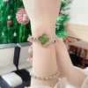Đồng Hồ Cỏ 4 Lá Xanh Ngọc GOSSIE A07 AHA - Dây Thép Đính Đá Vàng Hồng 24mm - Giá 229k 2