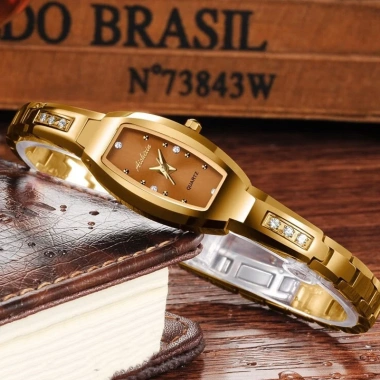 Đồng hồ cơ tự động Thụy Sĩ nữ dạ quang chống nước, thiết kế đơn giản lịch kép - Giá ưu đãi 146,969₫