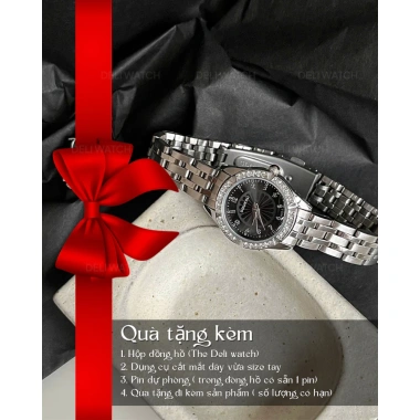 Đồng hồ Dây Thép Doukou 30mm Chống Nước, Thép Không Gỉ + Dụng Cụ Cắt Mắt - 165k