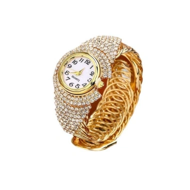 Đồng hồ đeo tay CHLOCH nữ thạch anh tròn vàng, trái tim hợp kim đính đá sang trọng, giảm giá 23% còn 67.100₫ 3
