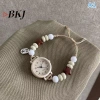 Đồng hồ đeo tay nữ thiết kế dệt dân tộc cổ điển, thạch anh đính cườm dễ thương – chỉ 55.330₫ 10