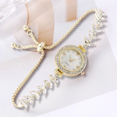 Đồng hồ đeo tay nữ thiết kế nàng tiên cá thời trang, đá kim cương sáng - Giá 71.060 VND