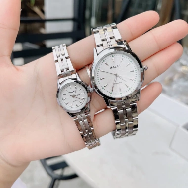 Đồng hồ Halei 348 chống nước máy Nhật dây thép không gỉ không bay màu - 176.400₫ 10