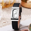 Đồng hồ hình chữ nhật cổ điển dây PU nhẹ, giản dị, phù hợp cổ tay mỏng Unisex 80.959 VND 5