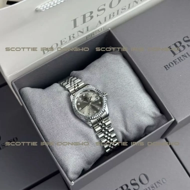 Đồng Hồ IBSO Chính Hãng Màu Xám 28mm Mặt Tròn, Chống Nước, Bảo Hành 12 Tháng