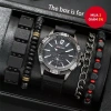 Đồng Hồ Nam Dark Style Mặt Số Lớn, Vòng Tay Đa Cách Combo Giảm Giá 119.900₫