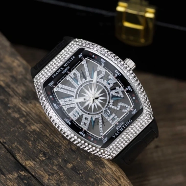 Đồng hồ nam Franck Muller DH402 thể thao đính đá cao cấp, bảo hành 12 tháng, tặng hộp và vòng tay