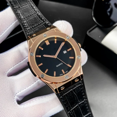 Đồng hồ nam HT máy pin 42mm viền bóng đính đá - thời trang sang trọng, bảo hành 12 tháng, giá ưu đãi 200.000