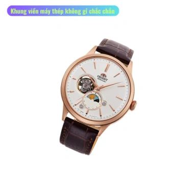 Đồng hồ nam ORIENT Sun Moon RA-AS102S30B - Thép không gỉ, dây da, giá 12,5 triệu