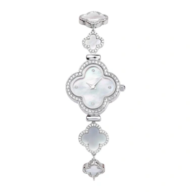 Đồng Hồ Nữ Cỏ Bốn Lá Đính Kim Cương Mặt Nhỏ Dây Rút Điều Chỉnh - Giá 130.000 Giảm Từ 169.000