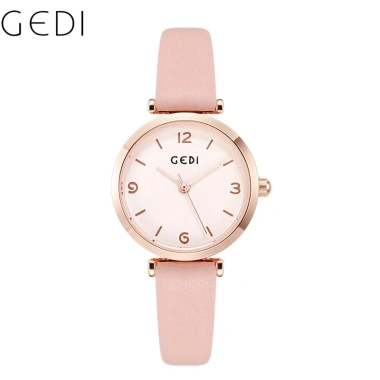 Đồng hồ nữ dây da GEDI 5.106 chống thấm nước, sang trọng, hộp quà tặng, giảm 20% 2