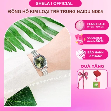 Đồng hồ nữ dây kim loại NAIDU ND05 mặt vuông thời trang trẻ trung, chống nước 3ATM – chỉ 169.000₫ 10 Đồng hồ nữ dây kim loại NAIDU ND05 mặt vuông thời trang trẻ trung, chống nước 3ATM – chỉ 169.000₫ 10