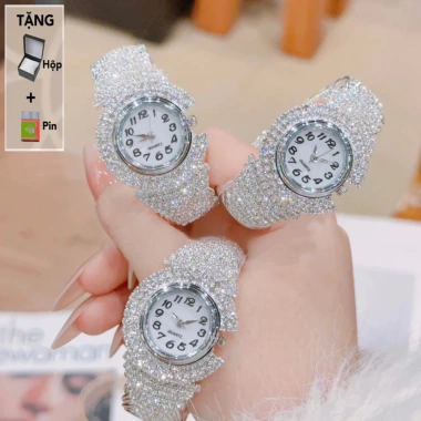 Đồng Hồ Nữ Đính Đá Full Bắt Sáng Kiểu Lắc C Sang Trọng, Tinh Tế - Giảm Giá