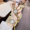 Đồng Hồ Nữ GOSSIE Mặt Vuông Sang Trọng Đính Đá, Dây Kim Loại Không Gỉ, Chống Nước 3ATM - Giá 200k 2