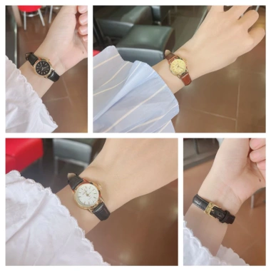 Đồng hồ nữ Hale AH348 dây da nhỏ xinh, máy nhật, chống nước, giá ưu đãi 185k