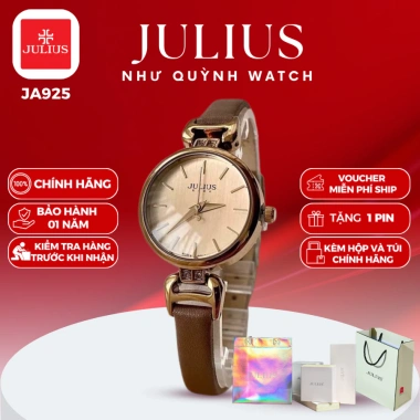 Đồng hồ nữ Julius Hàn Quốc Ja-925 mặt 2,6cm dây da nâu – Sang trọng, giá 801.000₫