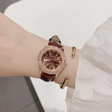 Đồng Hồ Nữ Melissa Dây Da Gương Cao Cấp Bền Bỉ Thiết Kế Siêu Xinh Giá 129k