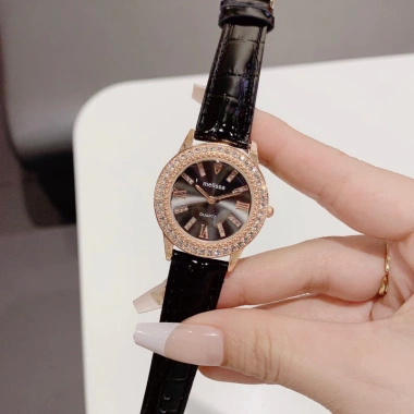 Đồng Hồ Nữ Melissa Dây Da Gương Cao Cấp Bền Bỉ Thiết Kế Siêu Xinh Giá 129k
