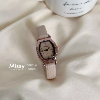 Đồng Hồ Nữ Oval Mặt Nhỏ Số La Mã DOUKOU DH12 Dây Da Cao Cấp - Giá 110k, Phong Cách Retro 2
