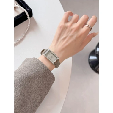 Đồng hồ nữ Retro cổ điển vuông thạch anh dây da thanh lịch - quà tặng thời trang