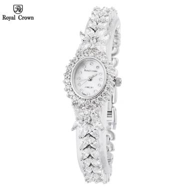 Đồng hồ nữ Royal Crown 2.527 dây thép đính đá cao cấp, chống nước, sang chảnh - Giá chỉ 1.745.000₫