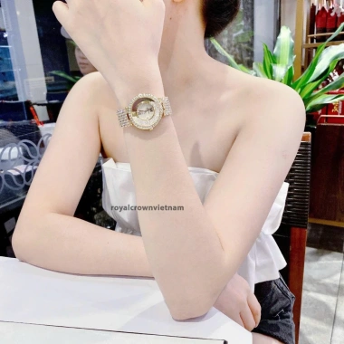 Đồng hồ nữ Royal Crown 2.606 chính hãng dây thép chống nước, đính đá cao cấp, sang chảnh - Giá 1.945.000₫