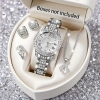 Đồng hồ nữ thanh lịch Sleek 5 bộ mặt tròn thạch anh kim cương giả zircon, giá ưu đãi 74.800 đồng 2