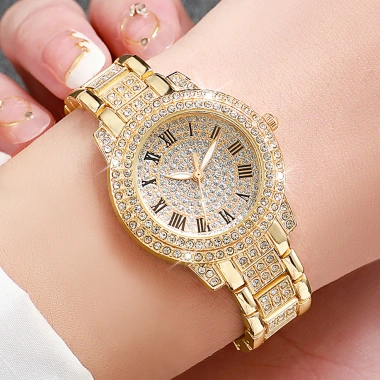 Đồng hồ nữ thanh lịch Sleek 5 bộ mặt tròn thạch anh kim cương giả zircon, giá ưu đãi 74.800 đồng 5 Đồng hồ nữ thanh lịch Sleek 5 bộ mặt tròn thạch anh kim cương giả zircon, giá ưu đãi 74.800 đồng 5