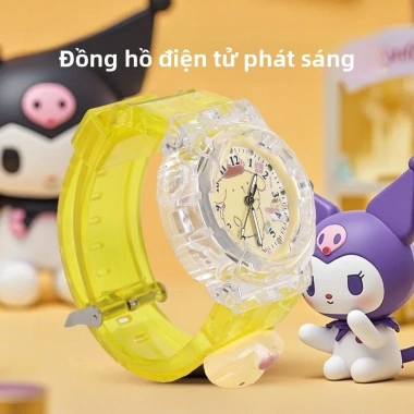 Đồng hồ phát sáng Kuromi cho trẻ em - Màu sắc rực rỡ, đèn ngủ tiện lợi, giá 121.837 VND 6