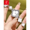Dong ho thach anh LUCKYFOX mặt số cỏ ba lá thanh lịch cho nữ - Valentine, Ngày của mẹ, giá 55.000 VND 4